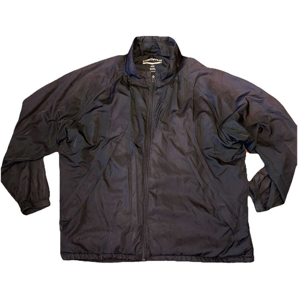 SCOTTeVEST Pack Windbreaker Mens 3XL TEC Jacket Packable Black‎ GorpCore